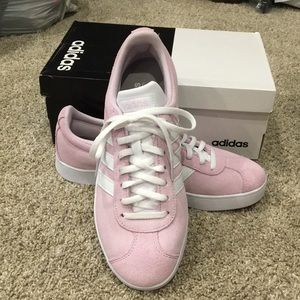 Adidas VL Court 2.0 Pink/Violet Color Suede Sz 7